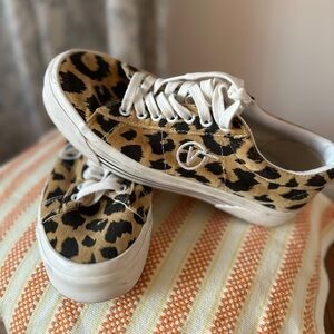 Women’s leopard print Vans sneakers